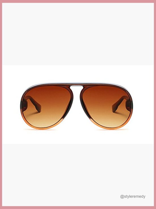 Polycarbonate Frame UV400 Protection Retro Aviator Sunglasses Unisex